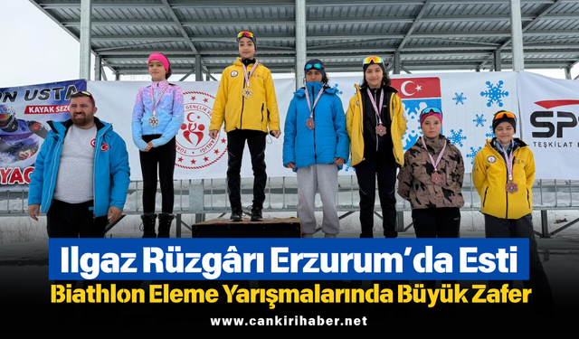 Ilgaz Rüzgârı Erzurum’da Esti: Biathlon Eleme Yarışmalarında Büyük Zafer