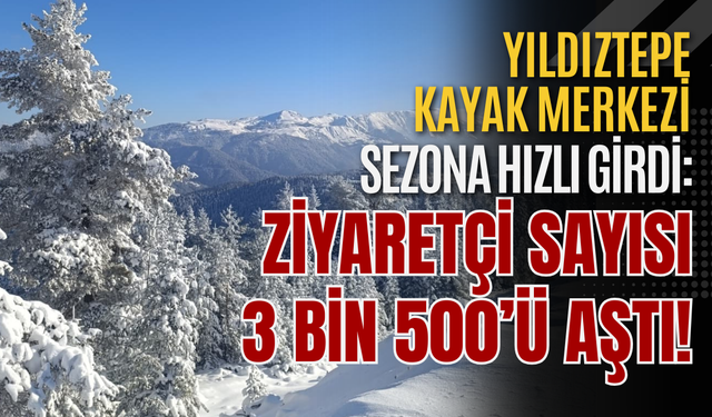 Yıldıztepe Kayak Merkezi Sezona Hızlı Girdi: Ziyaretçi Sayısı 3 Bin 500’ü Aştı!