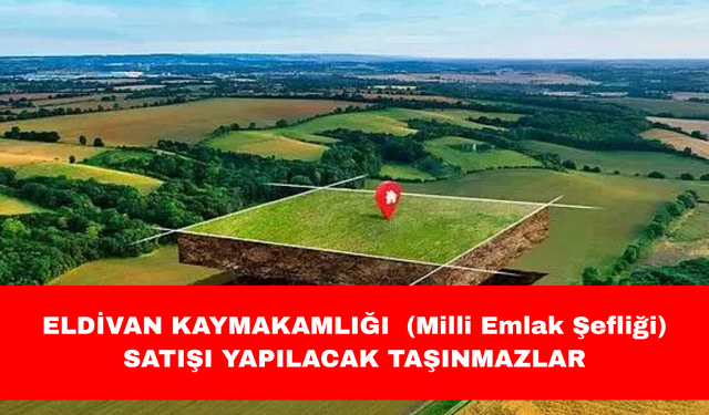 ELDİVAN KAYMAKAMLIĞI  (Milli Emlak Şefliği) SATIŞI YAPILACAK TAŞINMAZLAR