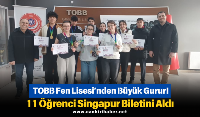 TOBB Fen Lisesi’nden Büyük Gurur! 11 Öğrenci Singapur Biletini Aldı
