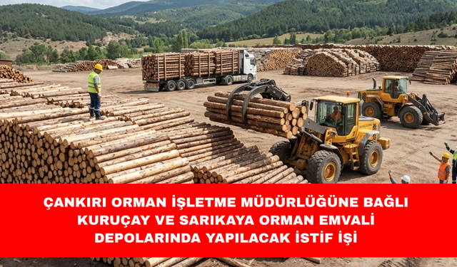 ÇANKIRI ORMAN İŞLETME MÜDÜRLÜĞÜNE BAĞLI KURUÇAY VE SARIKAYA ORMAN EMVALİ DEPOLARINDA YAPILACAK İSTİF İŞİ