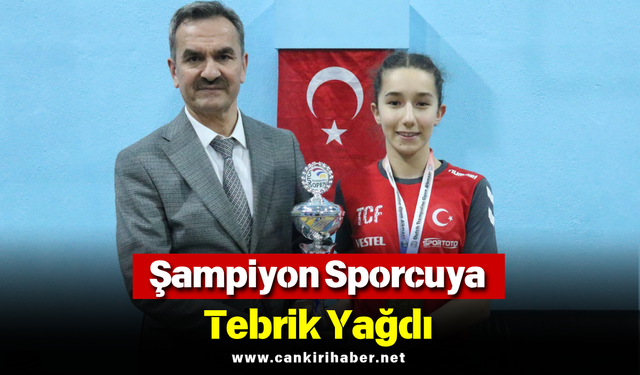 Şampiyon Sporcuya Tebrik Yağdı