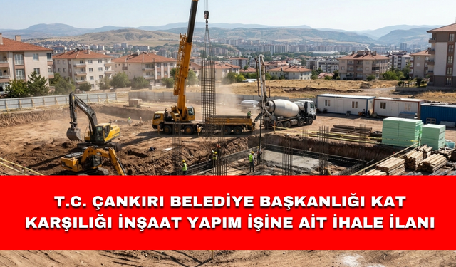 T.C. ÇANKIRI BELEDİYE BAŞKANLIĞI KAT KARŞILIĞI İNŞAAT YAPIM İŞİNE AİT İHALE İLANI
