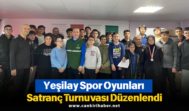 Yeşilay Spor Oyunları Satranç Turnuvası Düzenlendi