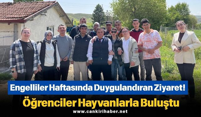 Engelliler Haftasında Duygulandıran Ziyaret! Öğrenciler Hayvanlarla Buluştu