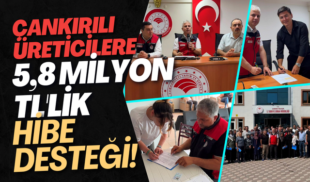 Çankırılı Üreticilere 5,8 Milyon TL'lik Hibe Desteği!
