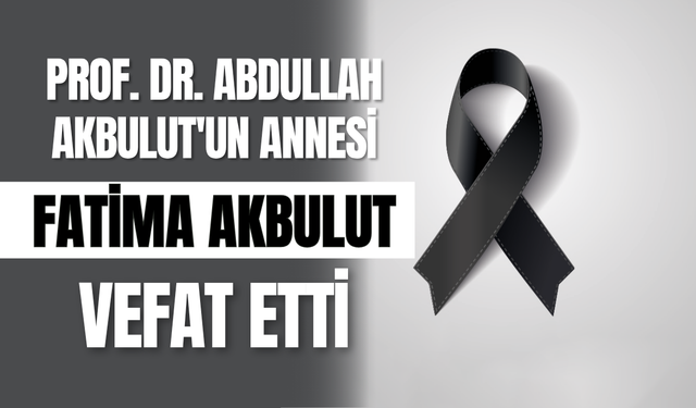 Prof. Dr. Abdullah Akbulut'un Annesi Fatima Akbulut Hayatını Kaybetti