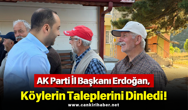 AK Parti İl Başkanı Erdoğan, Köylerin Taleplerini Dinledi!