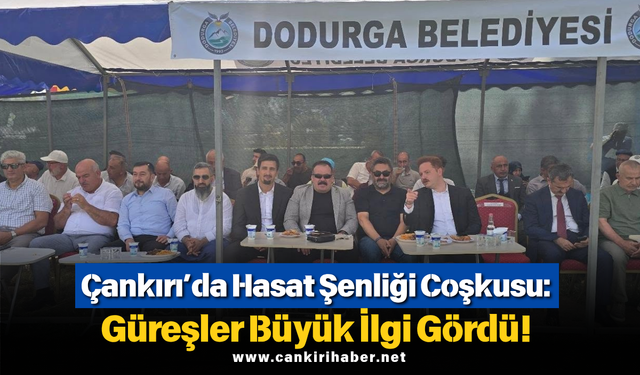 Çankırı’da Hasat Şenliği Coşkusu: Güreşler Büyük İlgi Gördü!