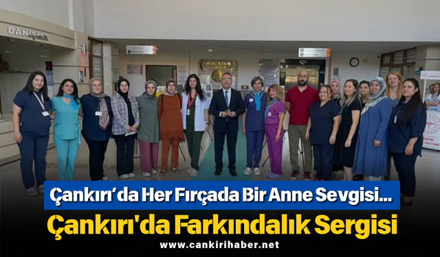 Her Fırçada Bir Anne Sevgisi... Çankırı'da Farkındalık Sergisi