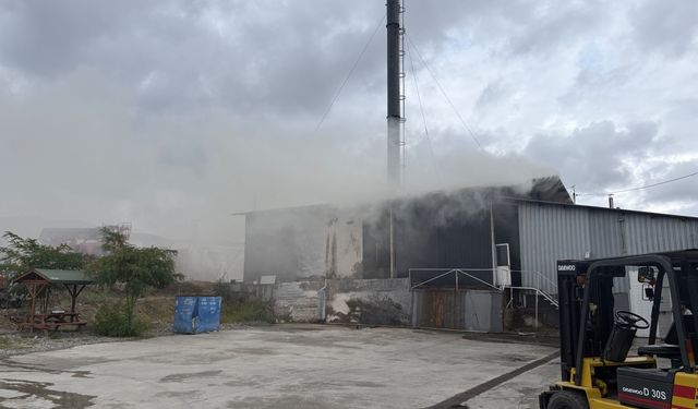 Süt Fabrikasının Talaş Silosu Alevlere Teslim Oldu!