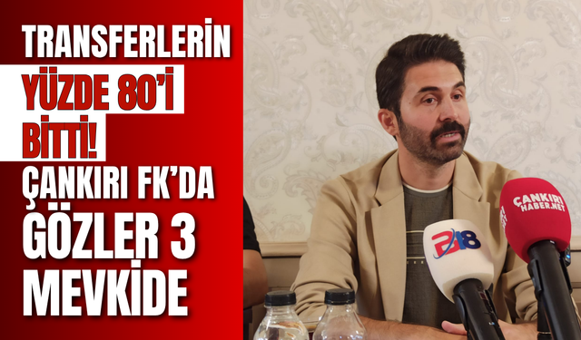 Transferlerin Yüzde 80’i Bitti! Çankırı FK’da Gözler 3 Mevkide