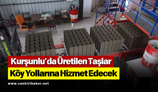 Kurşunlu’da Üretilen Taşlar Köy Yollarına Hizmet Edecek