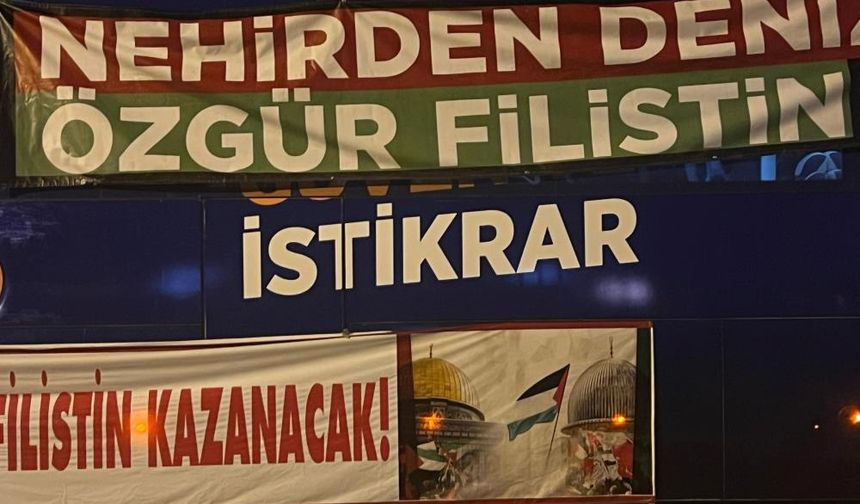 Ankara'da Filistin destek yürüyüşü: ABD Büyükelçiliği önünde protesto