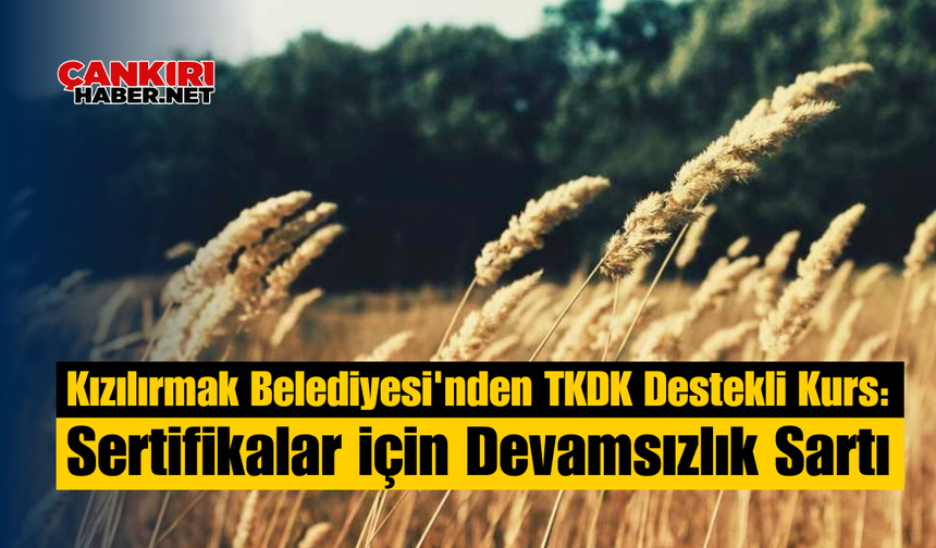 Kızılırmak Belediyesi'nden TKDK Destekli Kurs: Sertifikalar için Devamsızlık Şartı