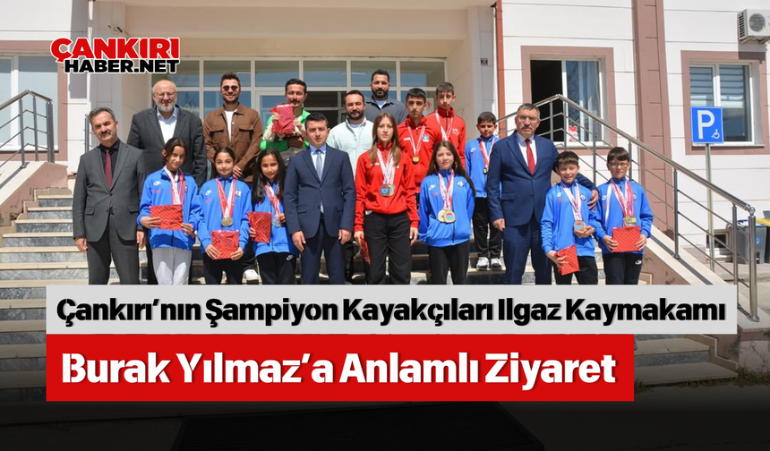 Çankırı’nın Şampiyon Kayakçıları Ilgaz Kaymakamı Burak Yılmaz’a Anlamlı Ziyaret