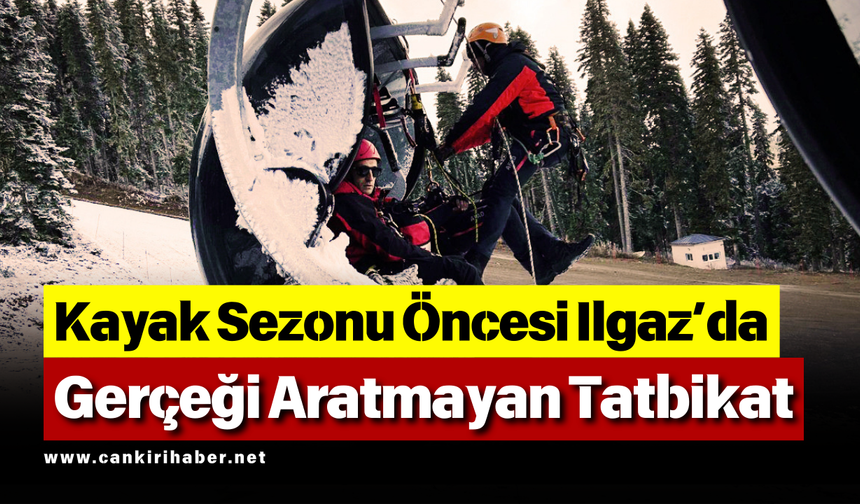 Kayak Sezonu Öncesi Ilgaz’da Gerçeği Aratmayan Tatbikat