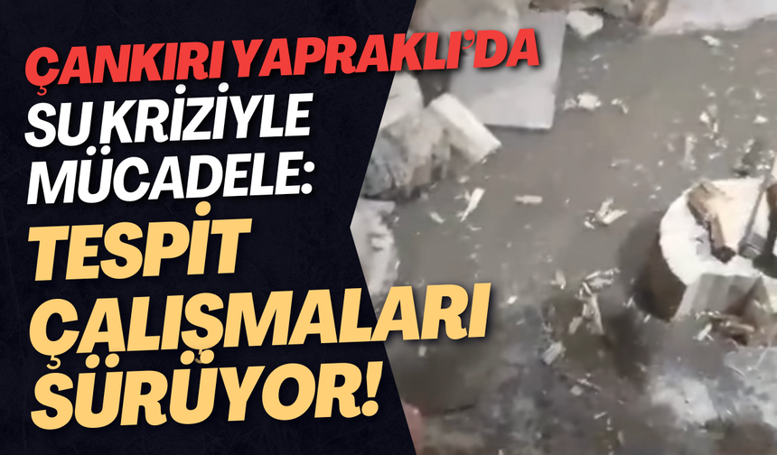 Çankırı Yapraklı’da Su Kriziyle Mücadele: Tespit Çalışmaları Sürüyor!