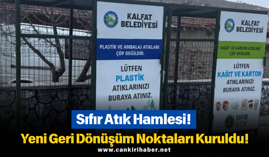 Sıfır Atık Hamlesi! Yeni Geri Dönüşüm Noktaları Kuruldu!