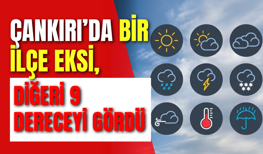 Çankırı’da Bir İlçe Eksi, Diğeri 9 Dereceyi Gördü!