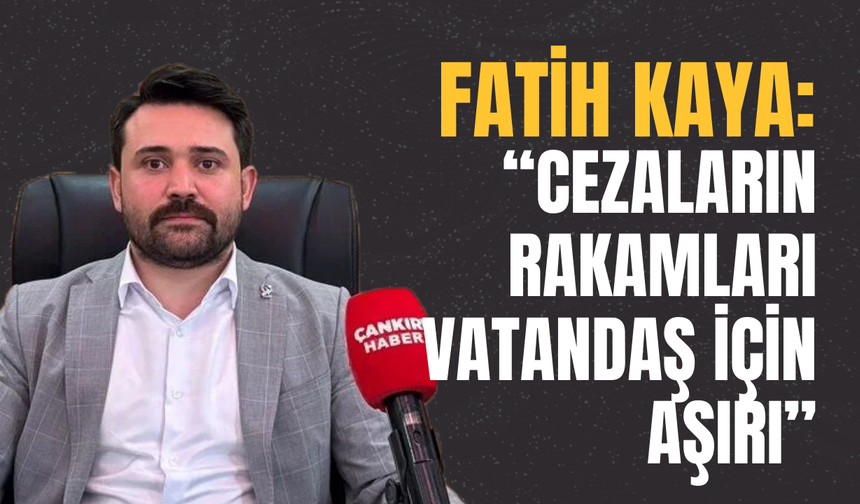 Fatih Kaya: Cezaların Rakamları Vatandaş İçin Aşırı”