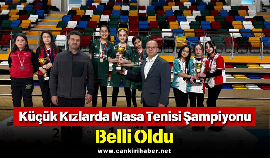 Küçük Kızlarda Masa Tenisi Şampiyonu Belli Oldu