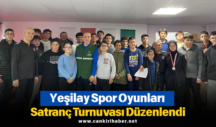 Yeşilay Spor Oyunları Satranç Turnuvası Düzenlendi