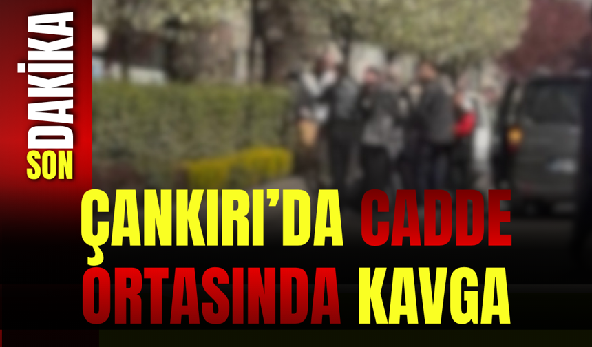 Çankırı’da Cadde Ortasında Kavga