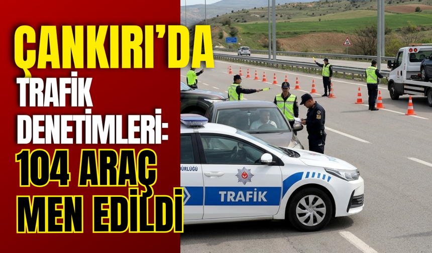 Çankırı’da Trafik Denetimleri: 104 Araç Men Edildi