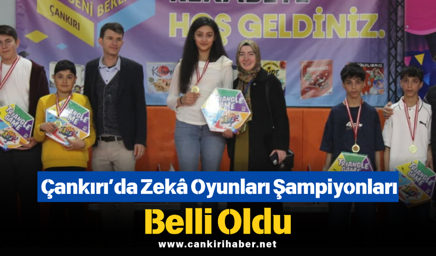 Çankırı’da Zekâ Oyunları Şampiyonları Belli Oldu