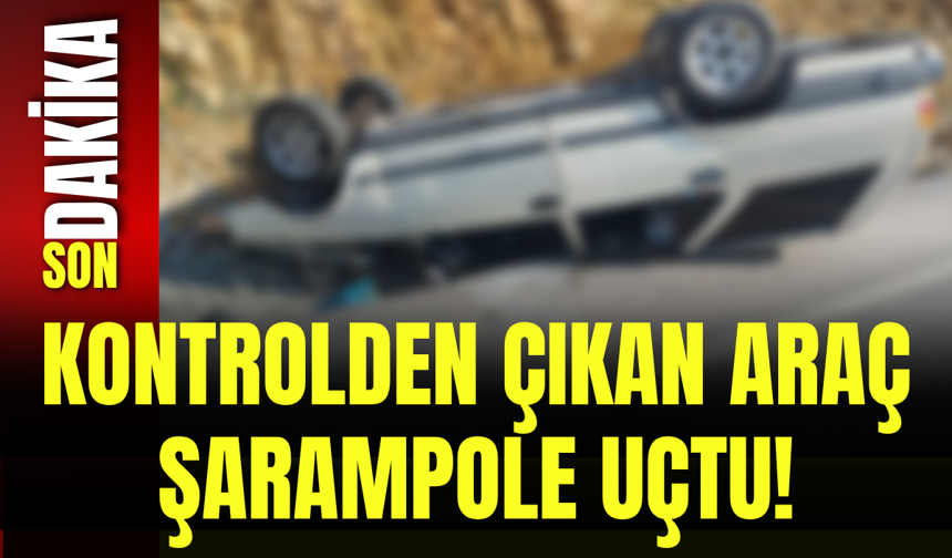 Kontrolden Çıkan Araç Şarampole Uçtu!