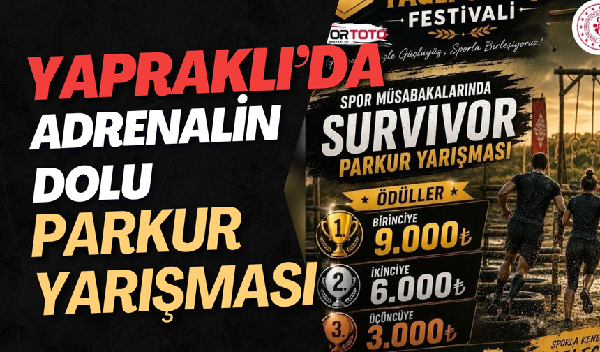 Yapraklı’da Adrenalin Dolu Parkur Yarışması