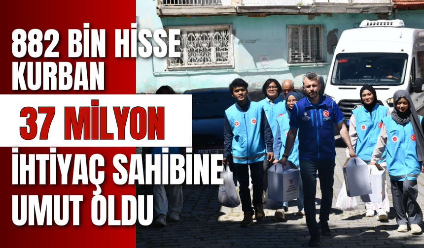 882 Bin Hisse Kurban, 37 Milyon İhtiyaç Sahibine Umut Oldu