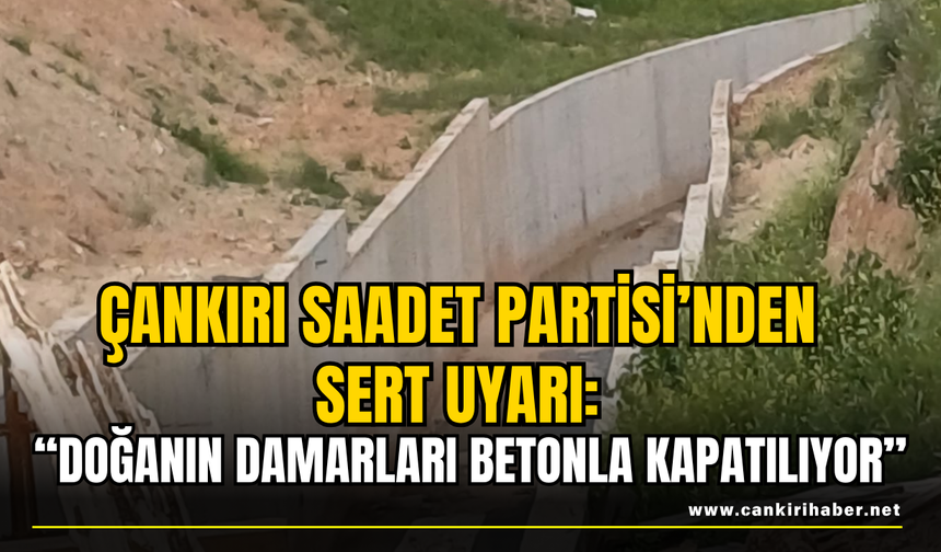 Çankırı Saadet Partisi’nden Sert Uyarı: “Doğanın Damarları Betonla Kapatılıyor”