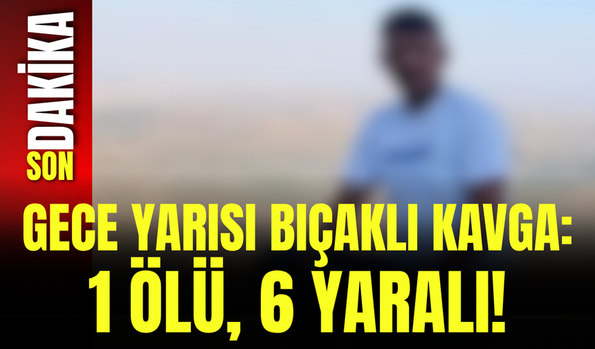 Gece Yarısı Bıçaklı Kavga: 1 Ölü, 6 Yaralı!