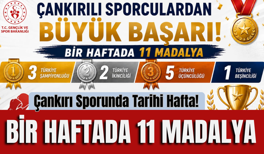 Çankırı Sporunda Tarihi Hafta! Bir Haftada 11 Madalya