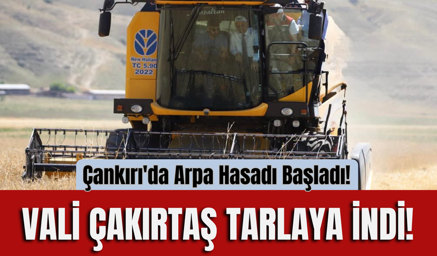 Çankırı'da Arpa Hasadı Başladı! Vali Çakırtaş Tarlaya İndi