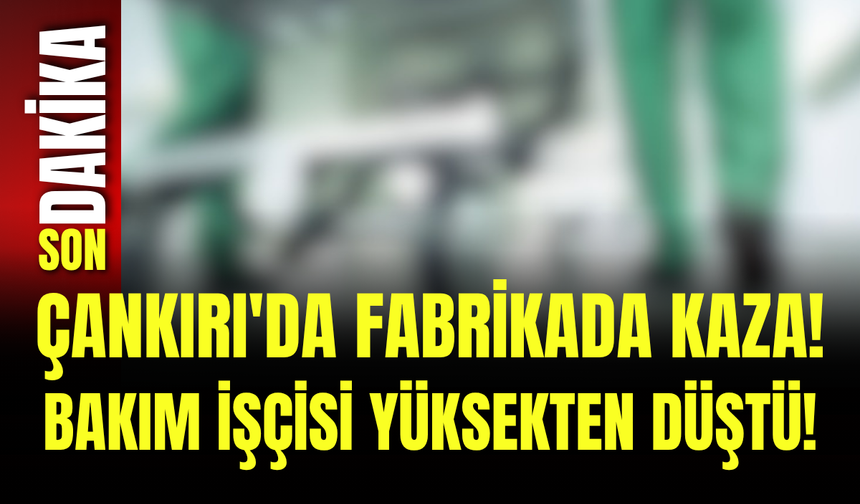 Çankırı'da Fabrikada Kaza! Bakım İşçisi Yüksekten Düştü!