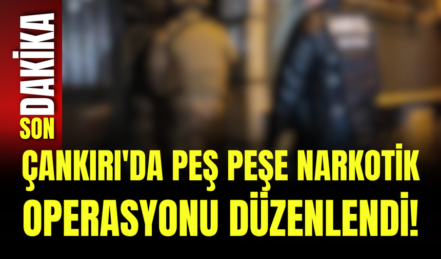Çankırı'da Peş Peşe Narkotik Operasyonu Düzenlendi!
