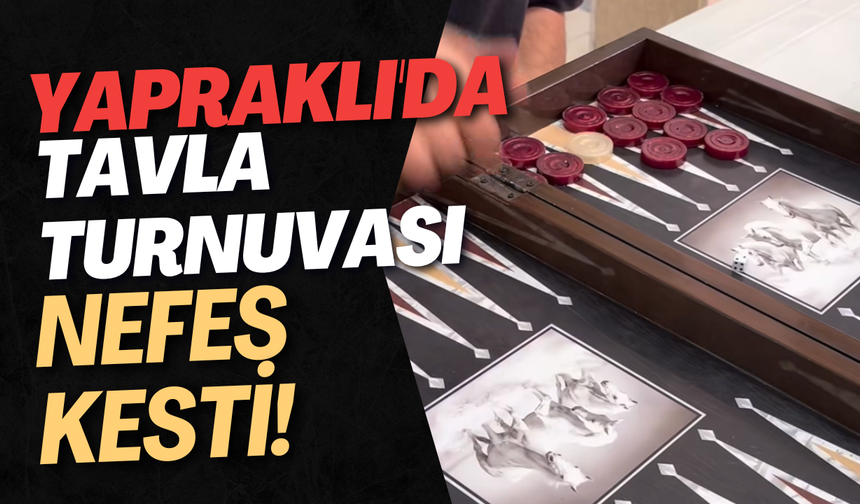 Yapraklı'da Tavla Turnuvası Nefes Kesti!