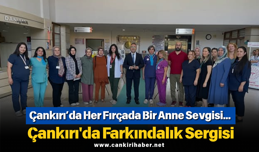 Her Fırçada Bir Anne Sevgisi... Çankırı'da Farkındalık Sergisi