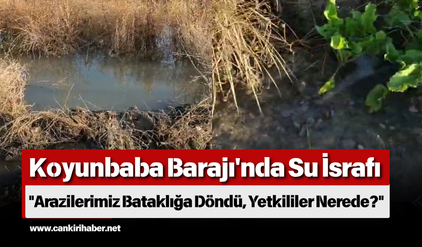 Koyunbaba Barajı'nda Su İsrafı "Arazilerimiz Bataklığa Döndü, Yetkililer Nerede?"