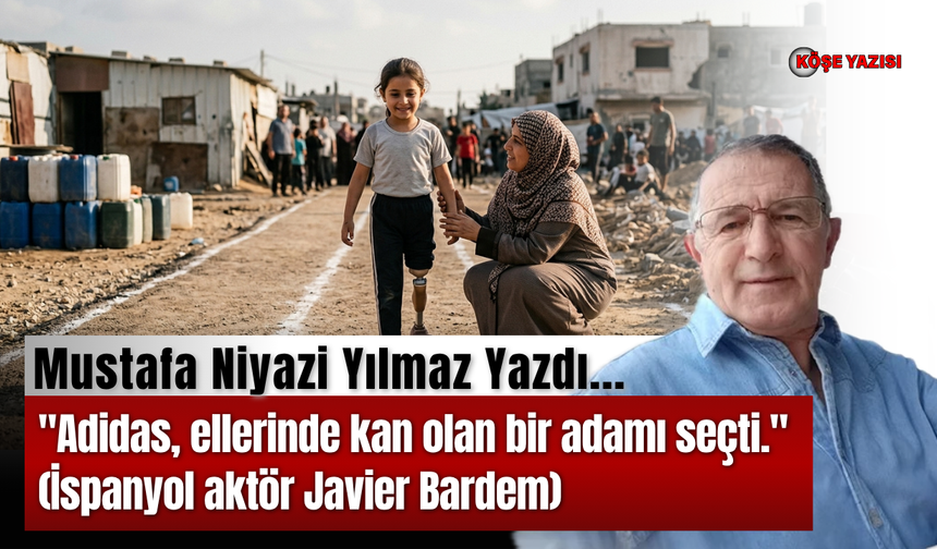 "Adidas, ellerinde kan olan bir adamı seçti."  (İspanyol aktör Javier Bardem)