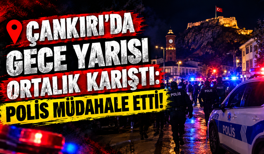 Çankırı'da Gece Yarısı Ortalık Karıştı: Polis Müdahale Etti!