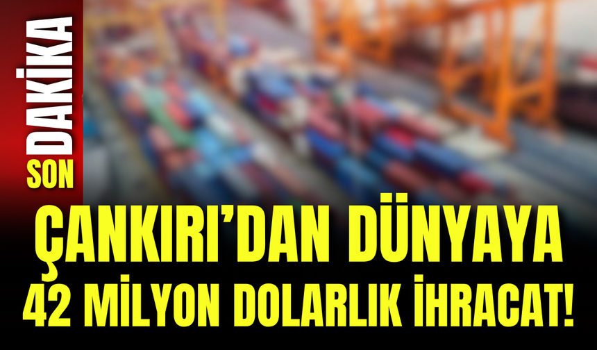 Çankırı’dan Dünyaya 42 Milyon Dolarlık İhracat!