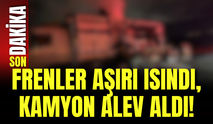 Frenler Aşırı Isındı, Kamyon Alev Aldı!