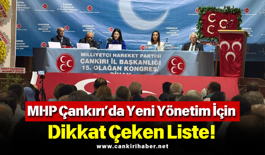 MHP Çankırı’da yeni yönetim için dikkat çeken liste!