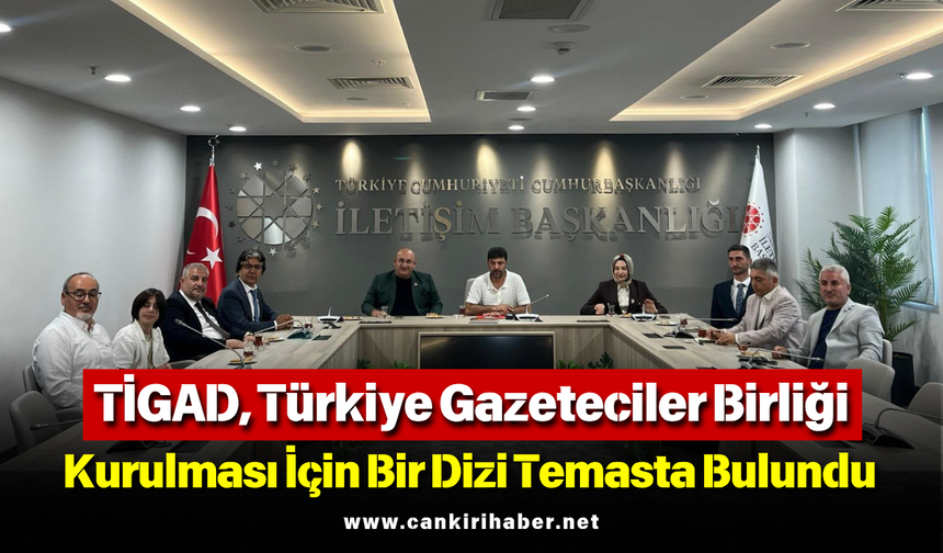 TİGAD, Türkiye Gazeteciler Birliği kurulması için bir dizi temasta bulundu