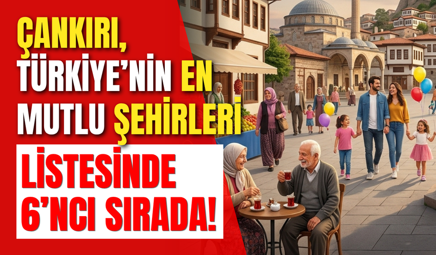 Çankırı, Türkiye’nin En Mutlu Şehirleri Listesinde 6’ncı Sırada!