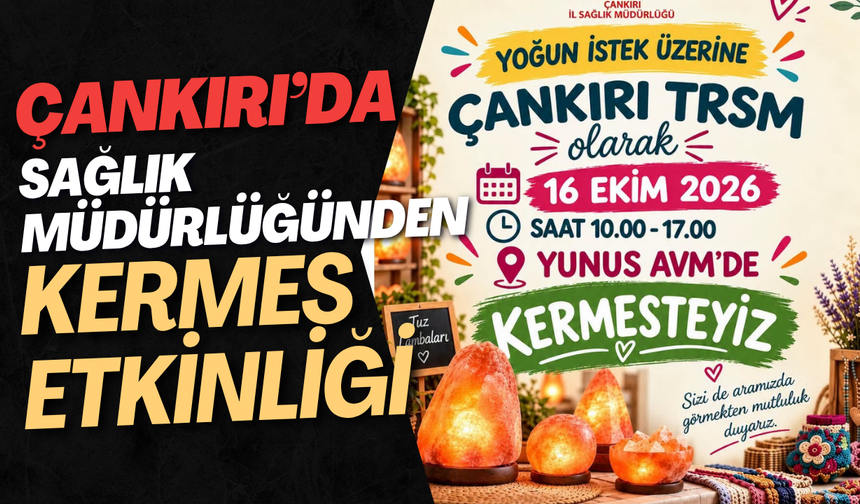 Çankırı’da Sağlık Müdürlüğünden Kermes Etkinliği